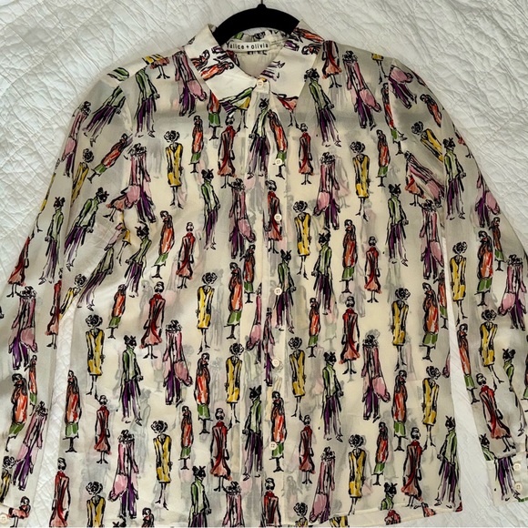 Alice & Olivia Silk Top - Picture 4 of 6